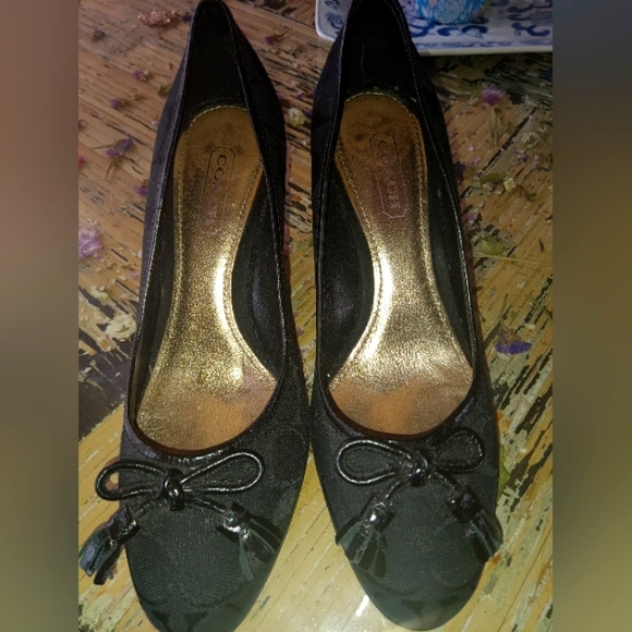 Vintage coach wedge shoes - Picture 1 of 5